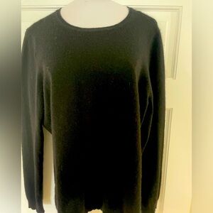 Charter Club black cashmere crew neck. Size XL
